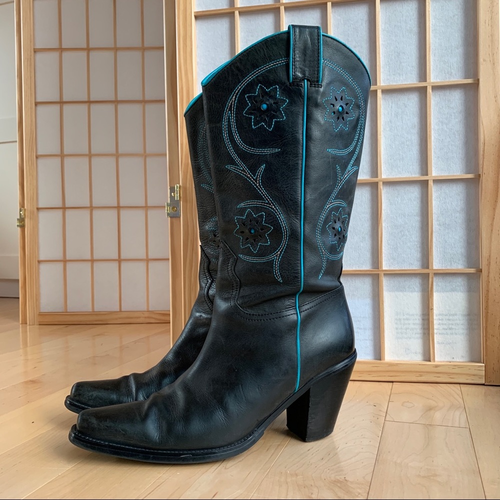 Franco Sarto Cowboy Boots with 3 inch heel